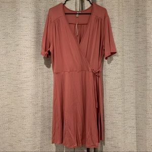 Dusty Rose ASOS Curve Wrap Dress